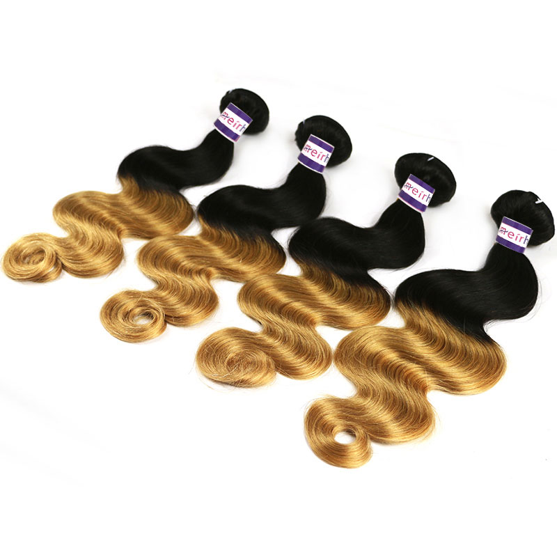 Blonde Black Ombre Hair Body Wave Hairstyles Color 1B/27